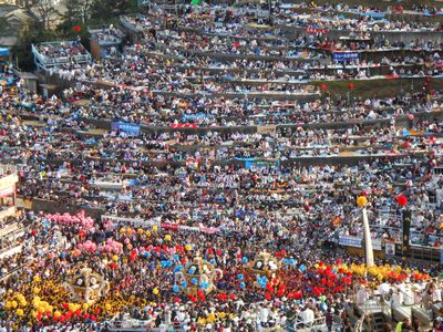 灘祭り　御旅山の練り場